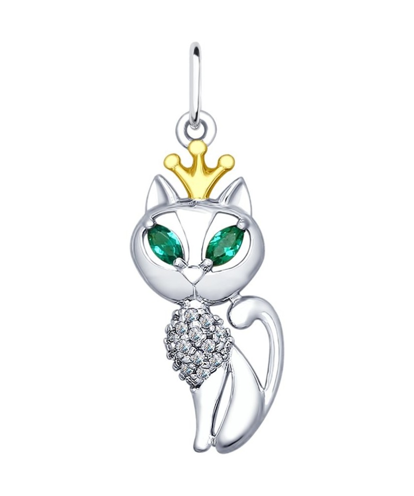 Sidabrinis pakabukas su cirkoniais - Sidabriniai pakabukai - Goldinga