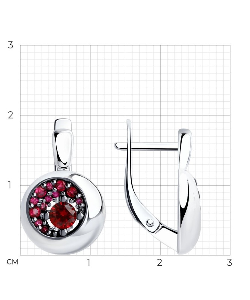 Sidabriniai auskarai su korundais - Sidabriniai auskarai - Goldinga