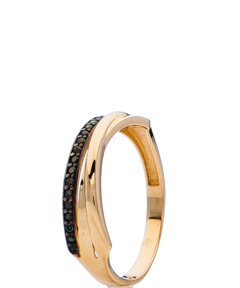 Auksinis žiedas su cirkoniais - Auksiniai žiedai - Goldinga