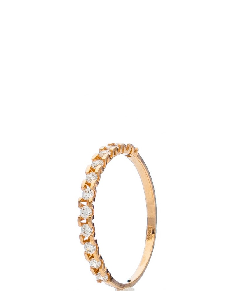 Auksinis žiedas su cirkoniais - Auksiniai žiedai - Goldinga