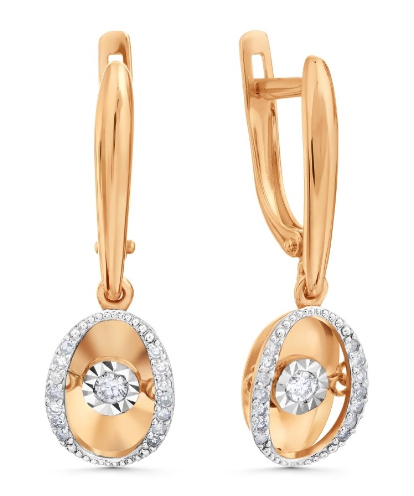 Kuldkõrvarõngad teemanditega - Kuldkõrvarõngad kalliskividega - Goldinga