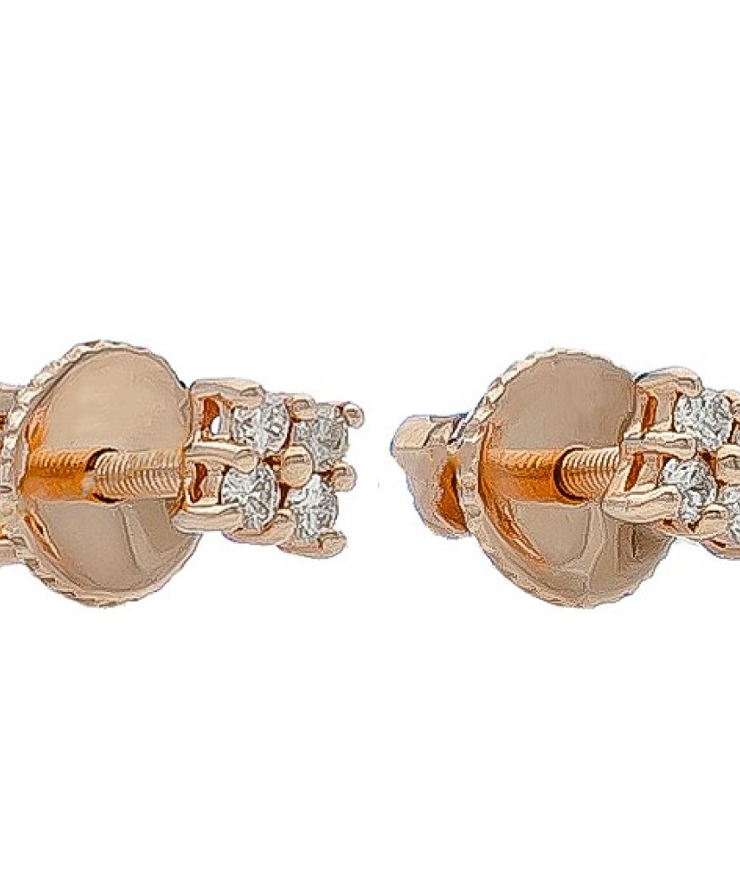 Auksiniai auskarai su briliantais - Auskarai su brangakmeniais - Goldinga