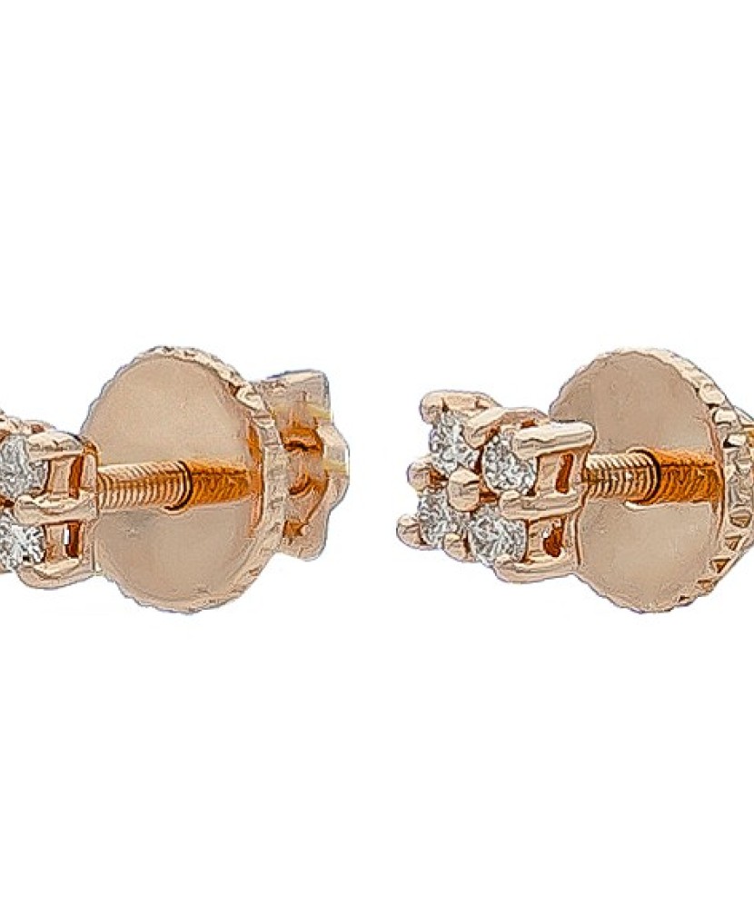 Auksiniai auskarai su briliantais - Auskarai su brangakmeniais - Goldinga