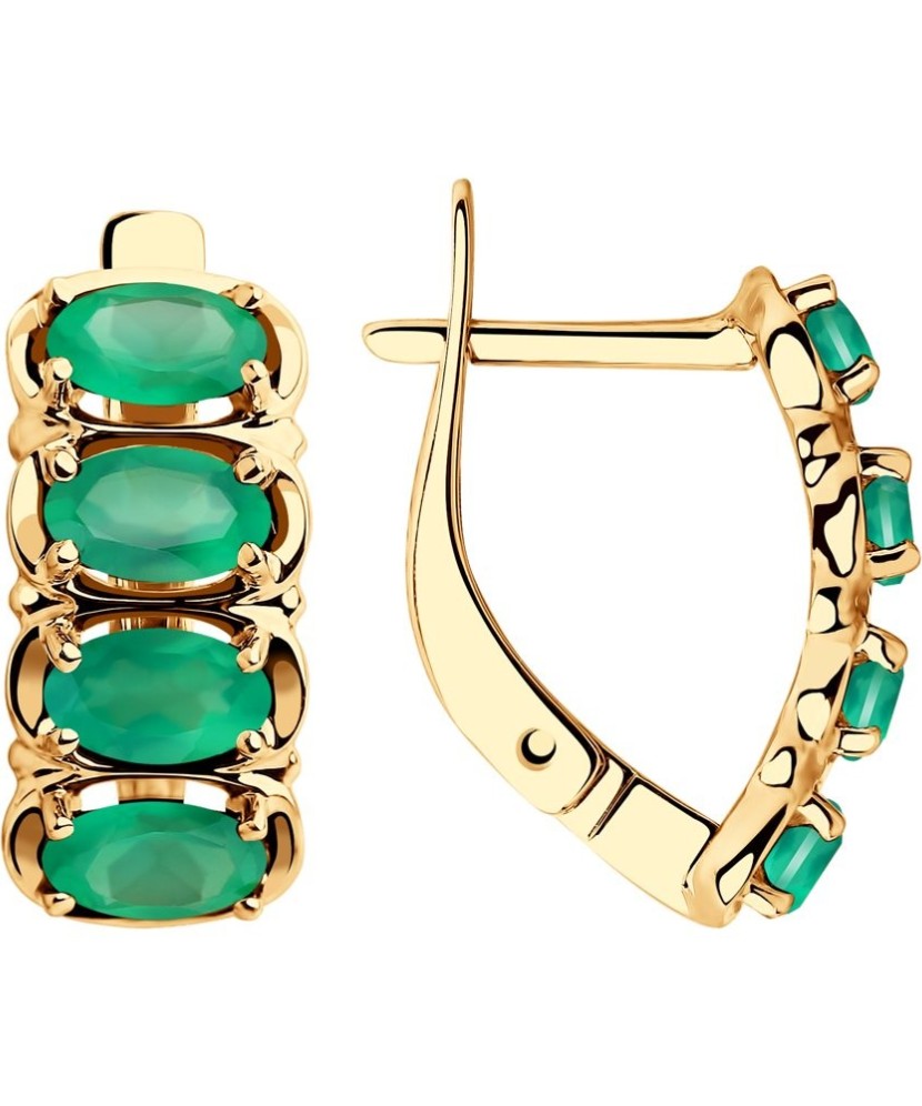 Kuldkõrvarõngad agaatidega - Kuldkõrvarõngad - Goldinga