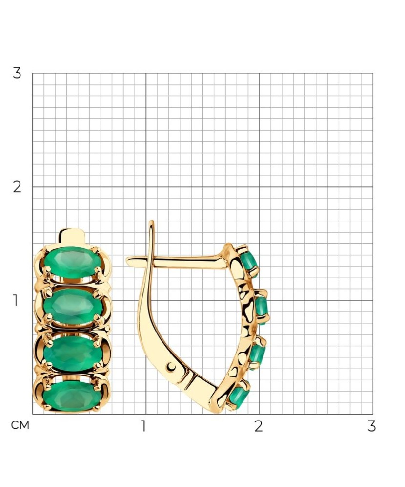 Kuldkõrvarõngad agaatidega - Kuldkõrvarõngad - Goldinga