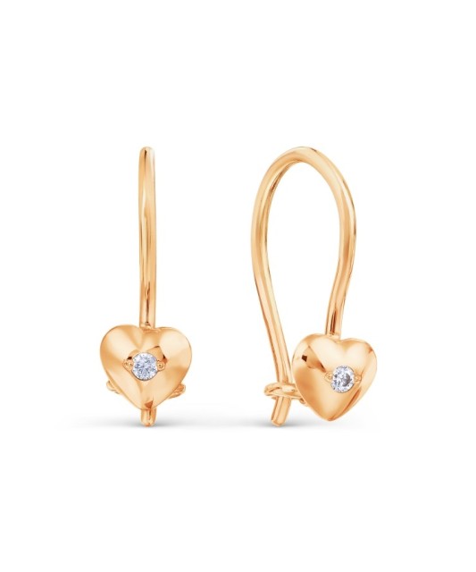 Auksiniai auskarai su cirkoniais - Auksiniai auskarai - Goldinga