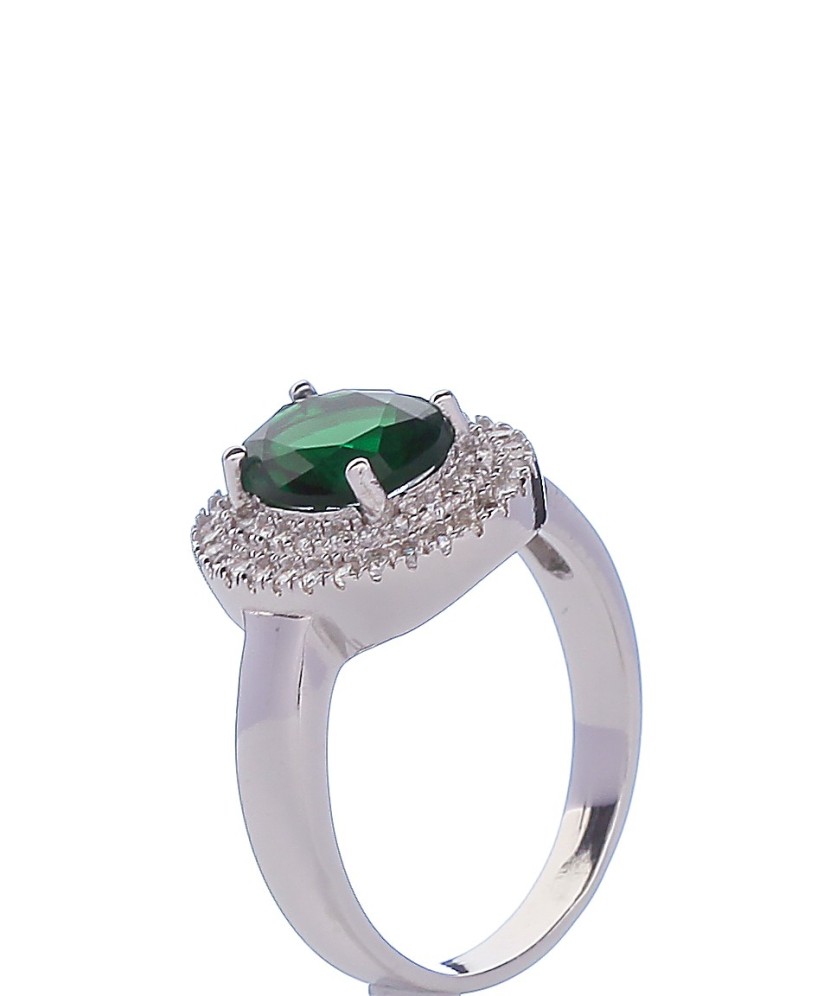 Sidabrinis žiedas su cirkoniais - Sidabriniai žiedai - Goldinga