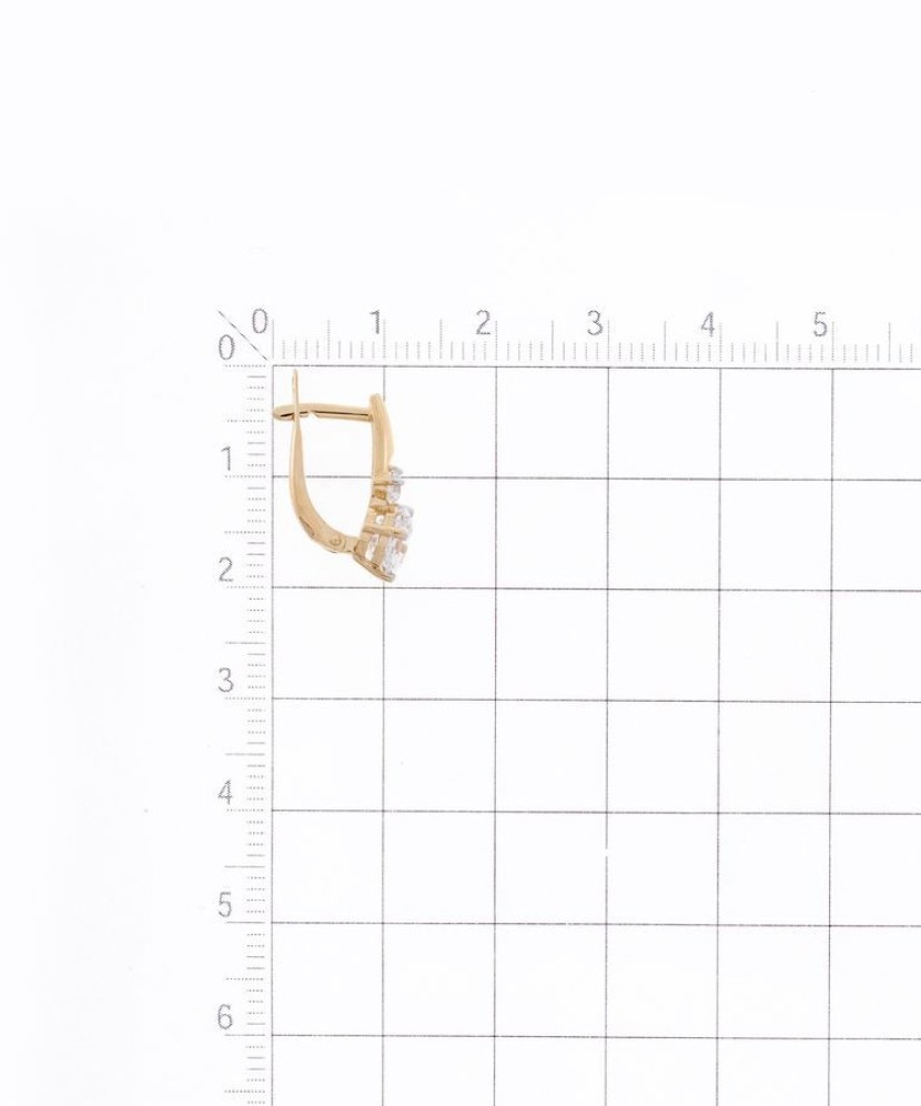 Auksiniai auskarai su kristalais - Auksiniai auskarai - Goldinga