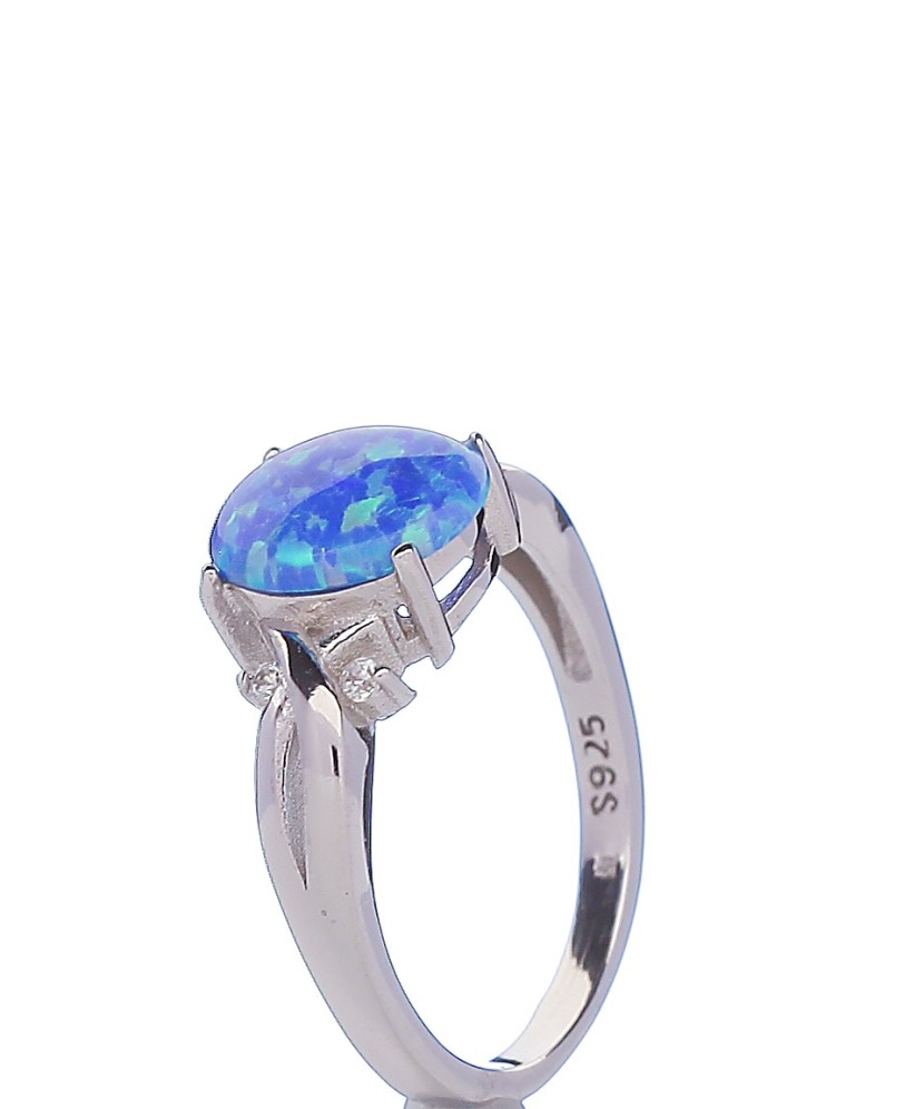 Hõbesõrmus sünteetilise opaaliga - Hõbesõrmused - Goldinga