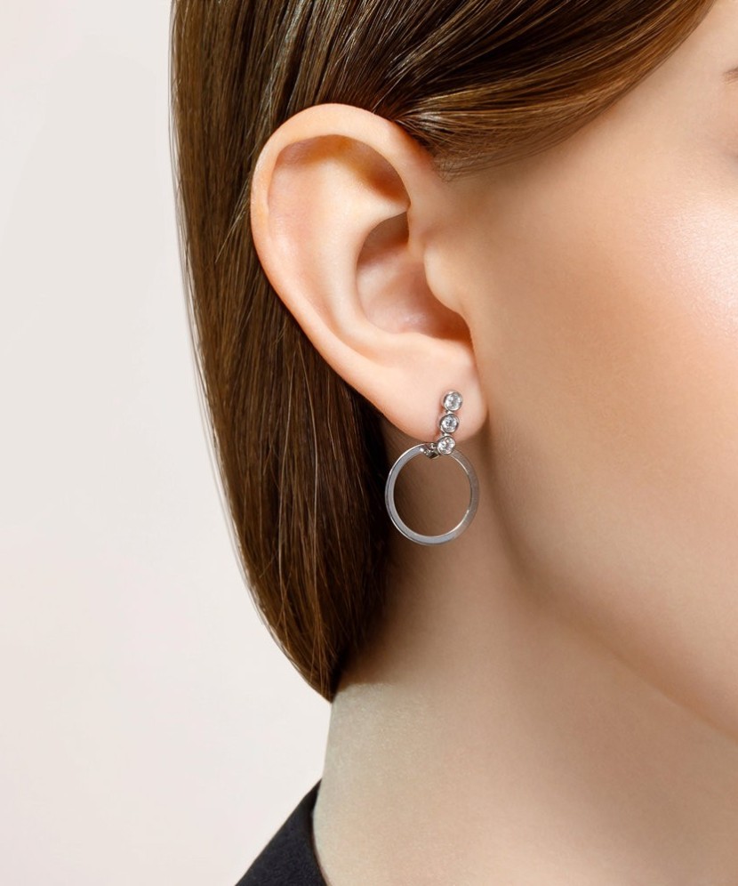 Hõbekõrvarõngad tsirkoonidega - Hõbekõrvarõngad - Goldinga