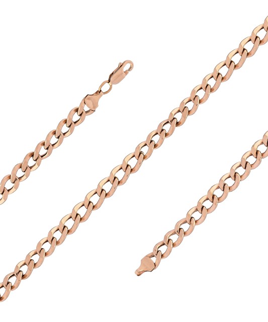 Золотой браслет "Curb" 6.6mm