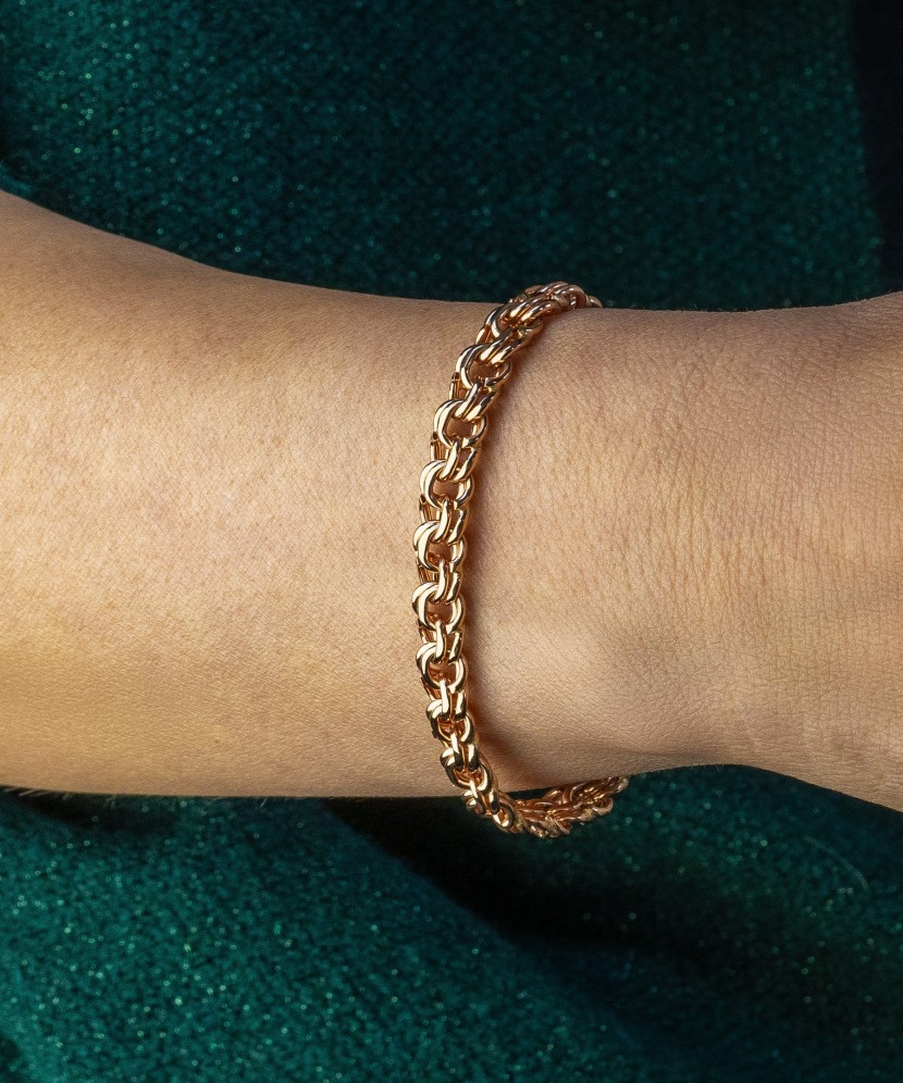 Золотой браслет "Bismark" 9.1mm