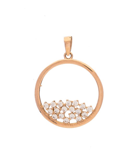 Золотая подвеска с цирконами