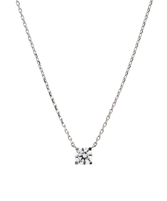 Valgest kullast kett tsirkoonist ripatsiga - Kuldketid ripatsidega - Goldinga