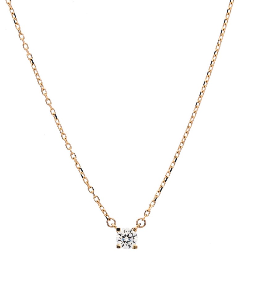 Золотая цепочка с подвеской из циркона