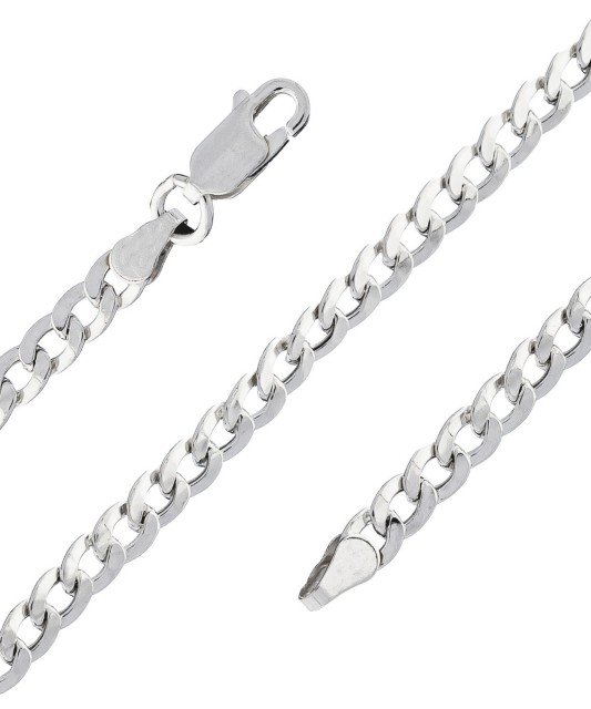 Серебряный браслет "Curb"