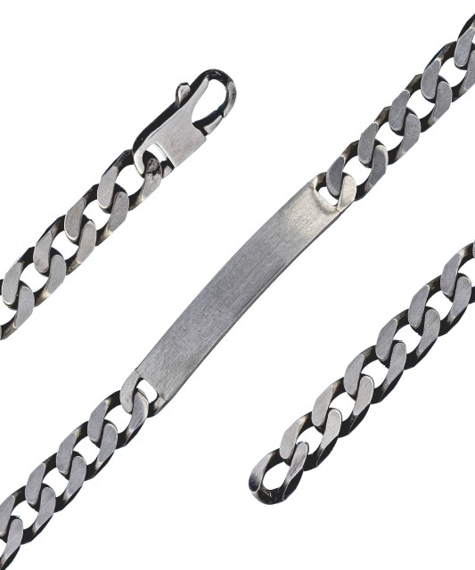 Серебряный браслет "Curb" 6.6mm