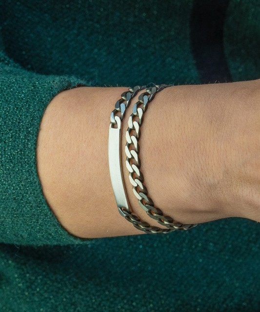 Hõbekäevõru "Curb" - Hõbedast käeketid - Goldinga