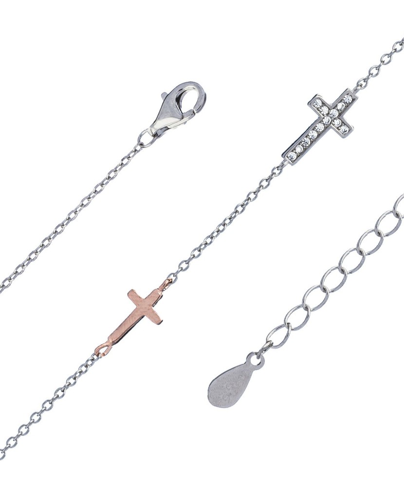 Hõbekäevõru ripatsitega "Ristid" - Hõbedast käeketid - Goldinga