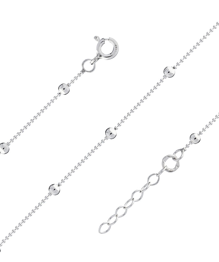 Серебряная цепочка на ногу