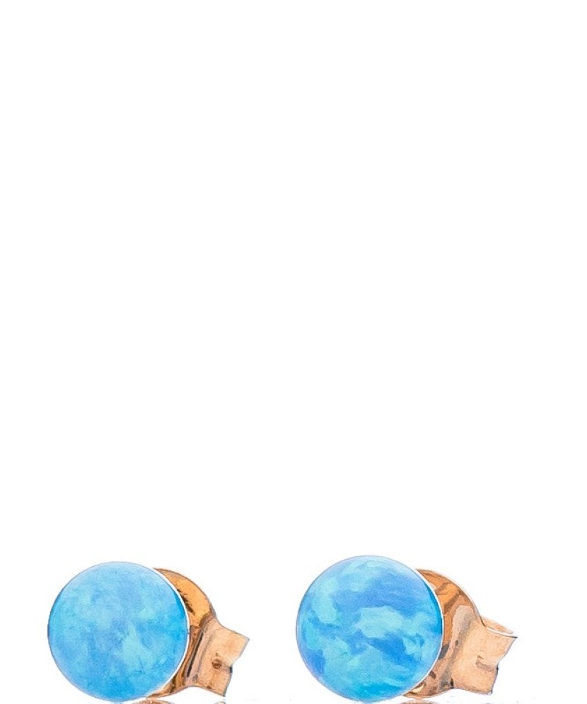 Auksiniai auskarai su sintetiniais opalais Goldinga 03335