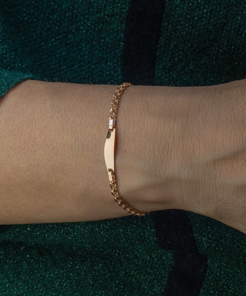 Laste kuldkäevõru, plaadiga - Kullast käeketid - Goldinga