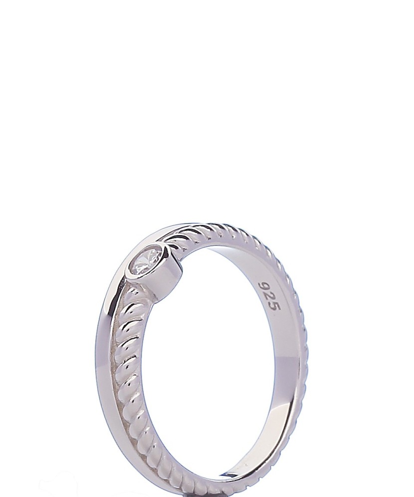 Sidabrinis žiedas su cirkoniu - Sidabriniai žiedai - Goldinga