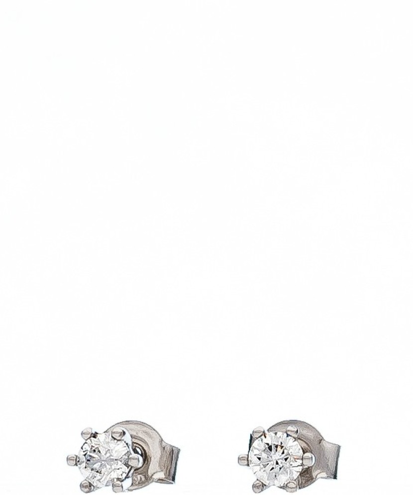 Valgest kullast kõrvarõngad tsirkooniga - Kuldkõrvarõngad - Goldinga