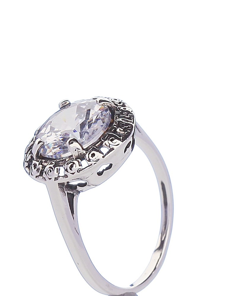 Sidabrinis žiedas su cirkoniais - Sidabriniai žiedai - Goldinga