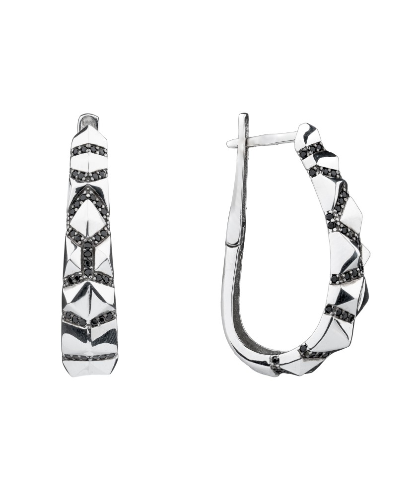 Серьги из серебра с цирконами