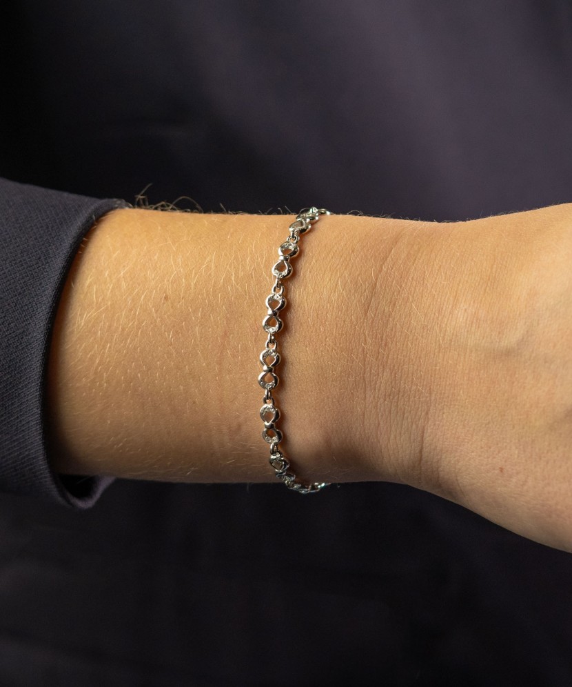 Hõbekäevõru tsirkoonidega - Hõbedast käeketid - Goldinga