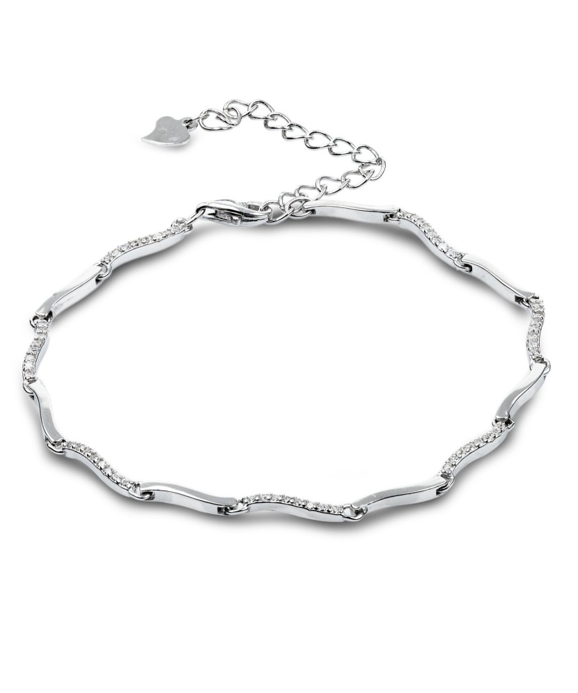 Серебряный браслет с цирконами