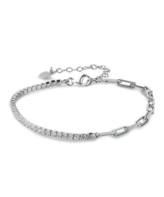 Серебряный браслет с цирконами