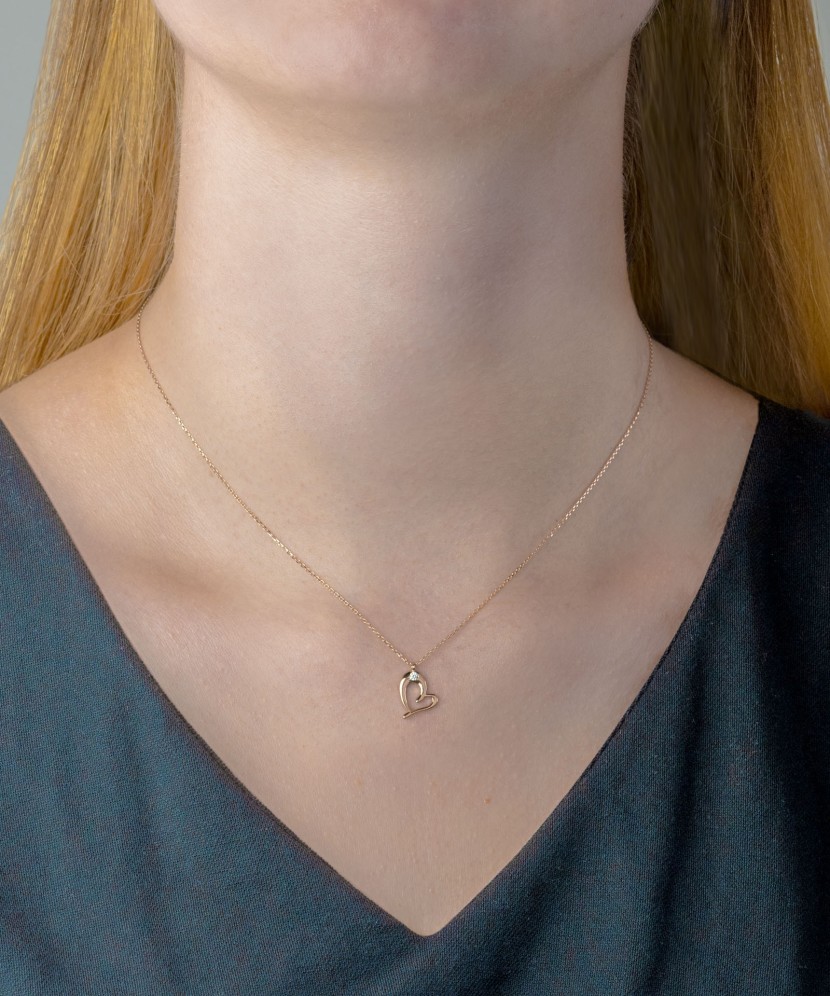 Kuldkett ripatsiga „Süda“ - Kuldketid ripatsidega - Goldinga