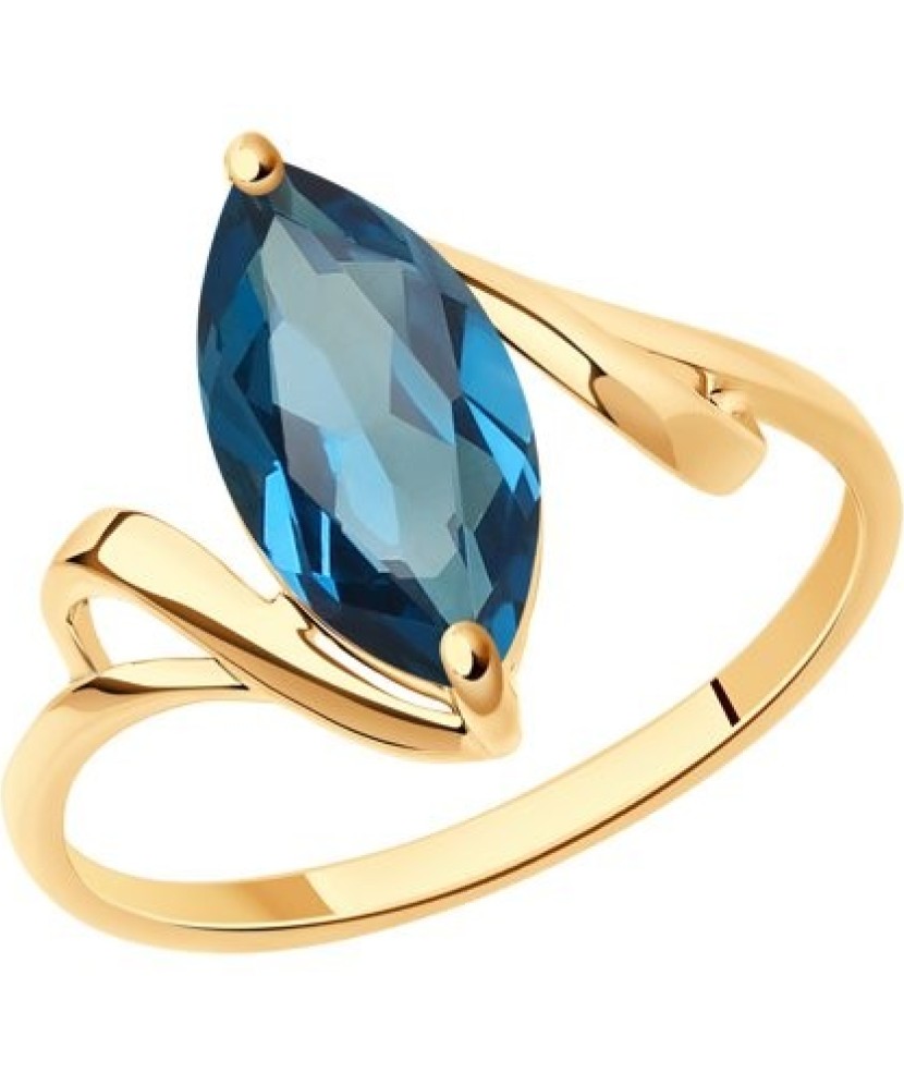 Auksinis žiedas su topazu