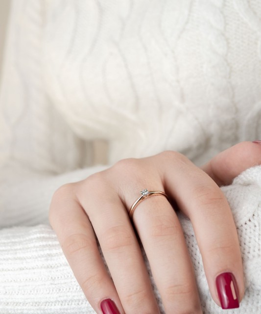 Kuldsõrmus briljandiga - Kuldsõrmused kalliskividega - Goldinga