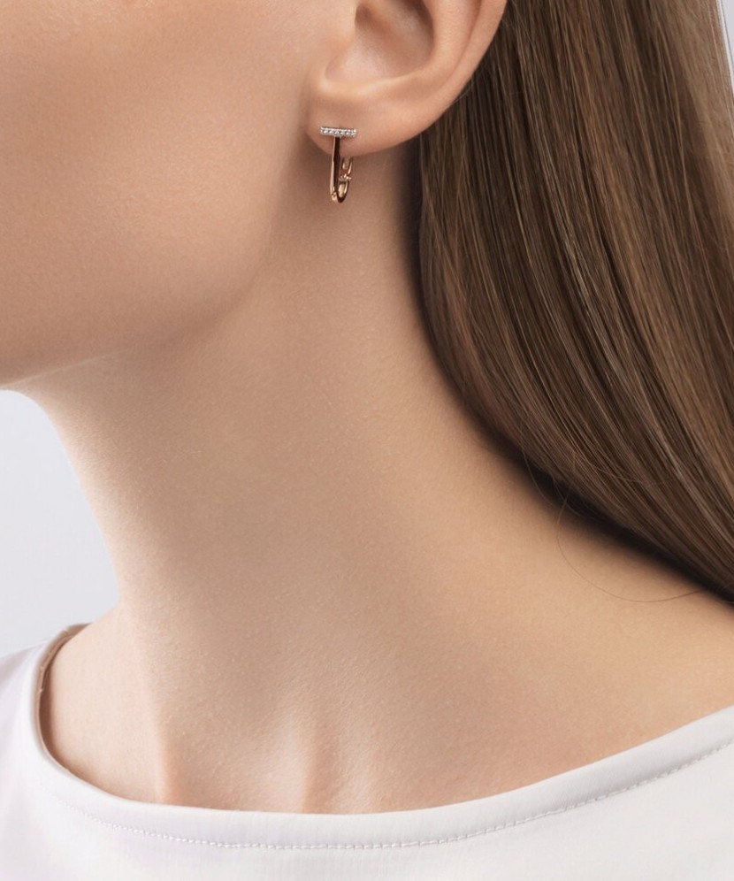 Auksiniai auskarai su cirkoniais