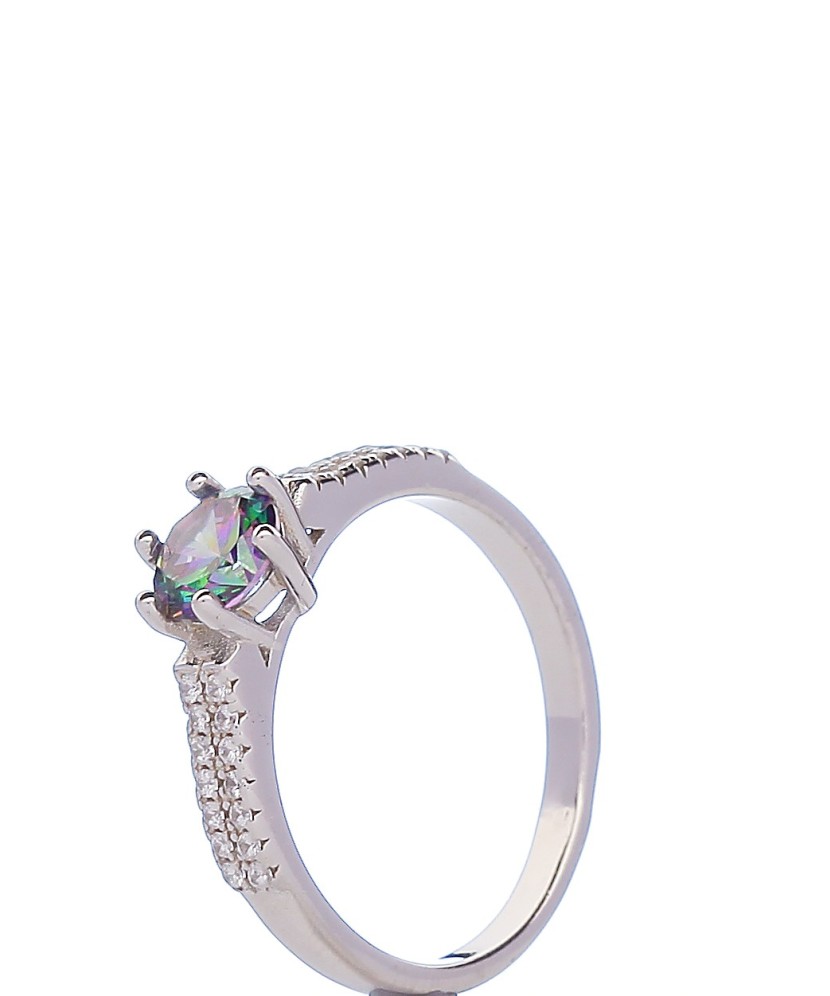 Hõbesõrmus kristalli ja tsirkoonidega - Hõbesõrmused - Goldinga