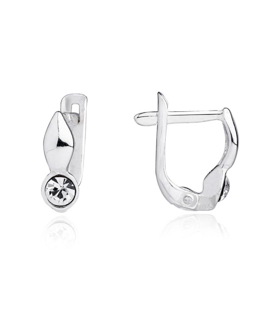 Серебряные детские серьги с цирконами