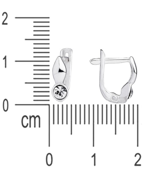 Серебряные детские серьги с цирконами