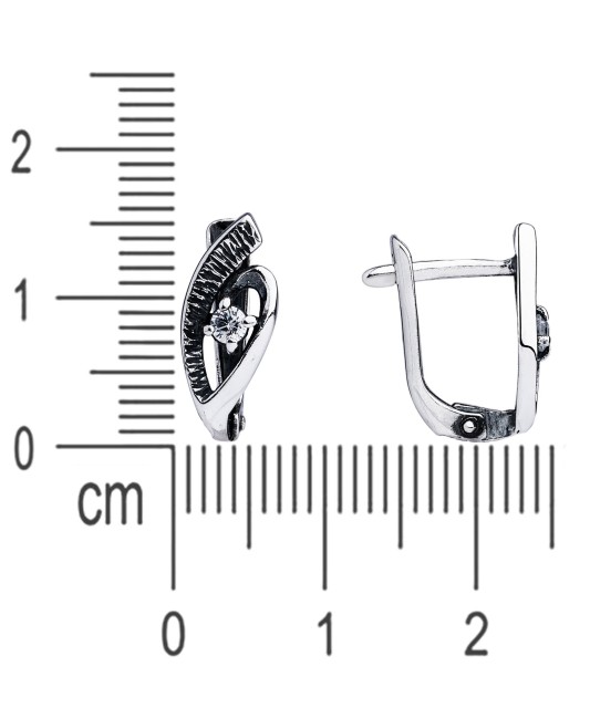 Hõbekõrvarõngad tsirkoonidega