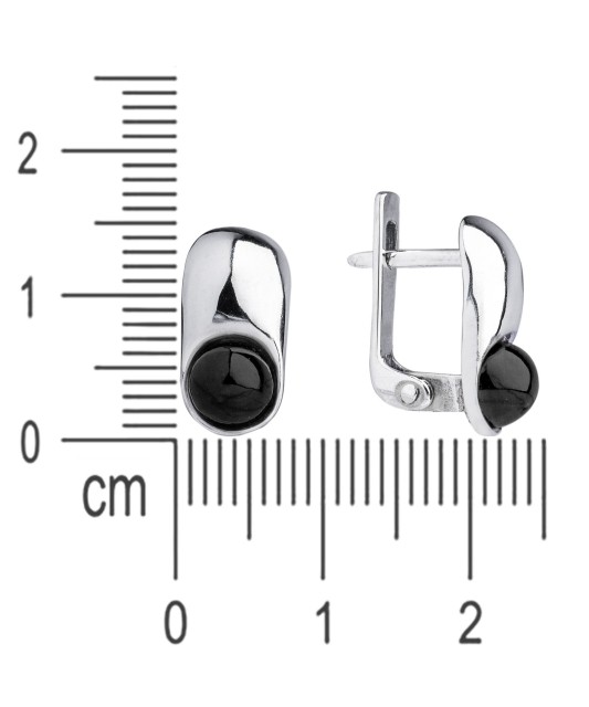 Hõbekõrvarõngad oonüksiga