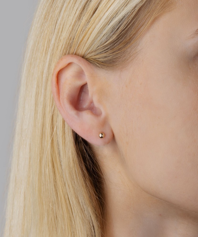 Золотые серьги 4мм