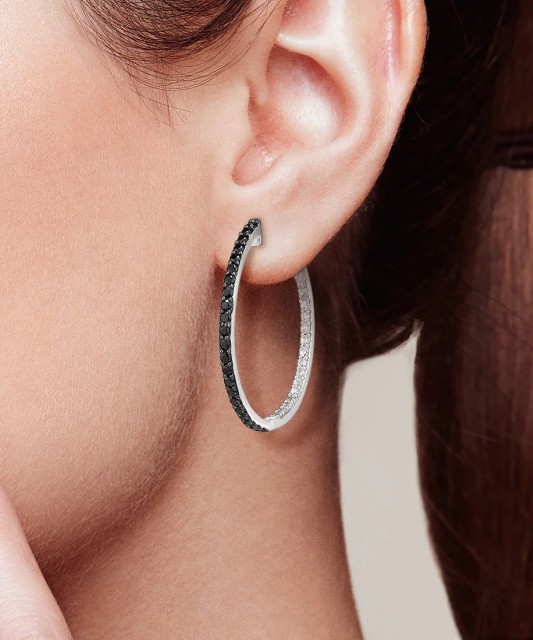 Серебряные серьги со шпинелями и цирконами