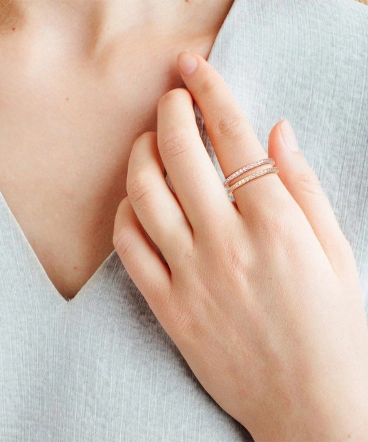 Kullatud Hõbesõrmus tsirkoonidega