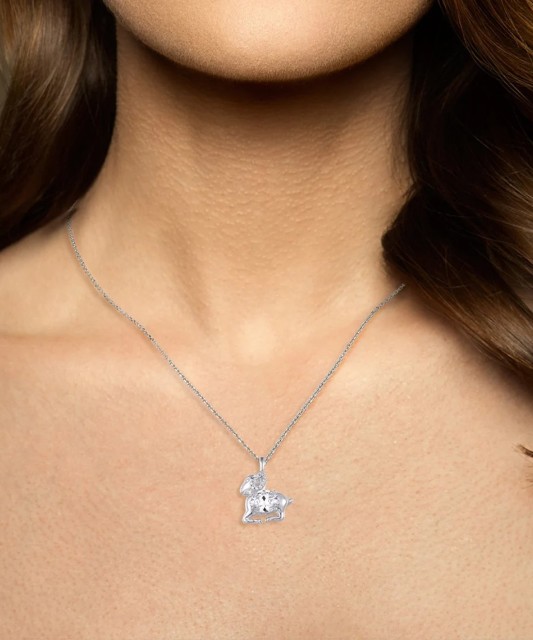 Подвеска из серебра с цирконием "Овен"