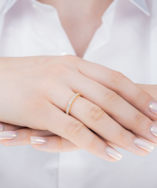 Kullatud Hõbesõrmus tsirkoonidega