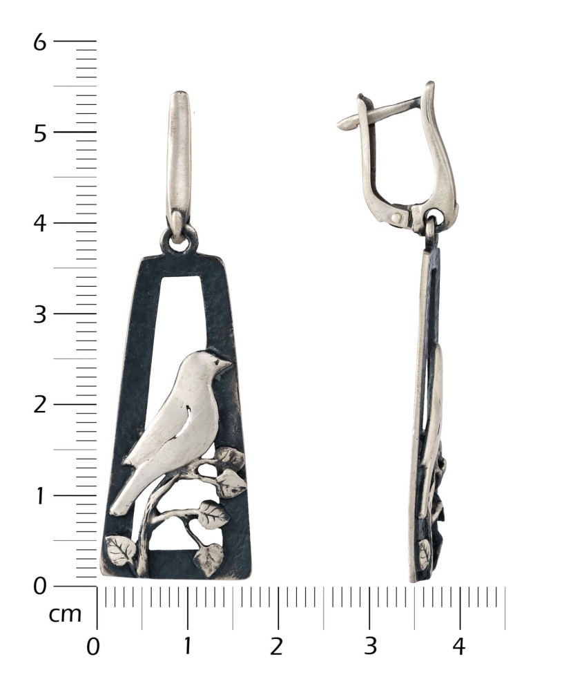 Hõbekõrvarõngad   "Lind"