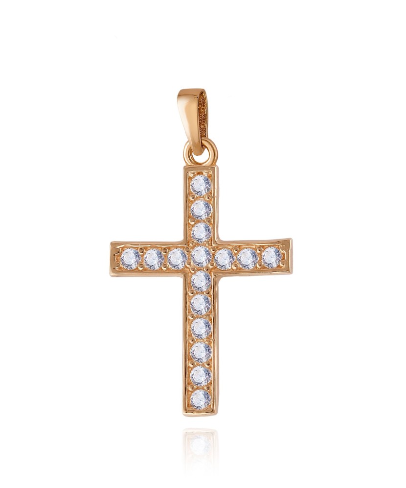 Kuldripats tsirkoonidega "rist"