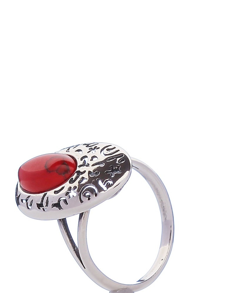 Hõbesõrmus koralliga - Hõbesõrmused - Goldinga